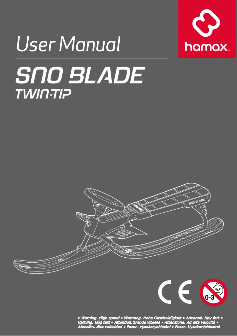 Image de la première page du manuel de l'appareil Sno Blade