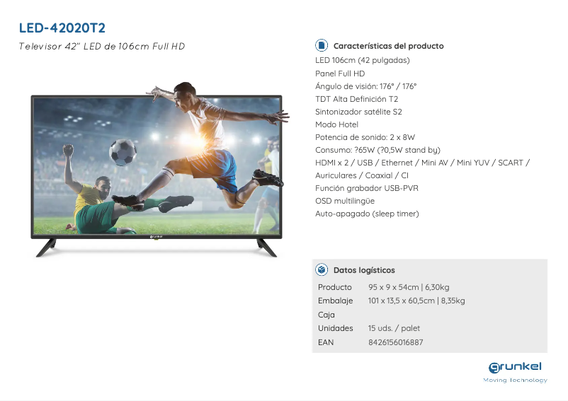 Image de la première page du manuel de l'appareil LED-42020T2