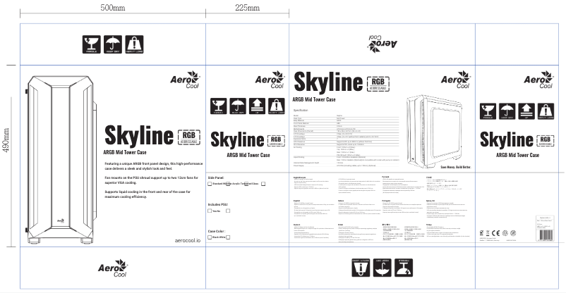 Page 1 de la notice Manuel utilisateur AeroCool Skyline
