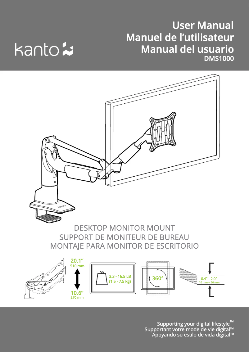 Página 1 del manual Manual de usuario Kanto DMS1000