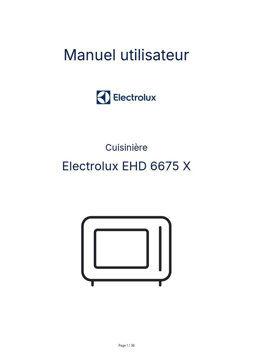 Image de la première page du manuel de l'appareil EHD 6675 X
