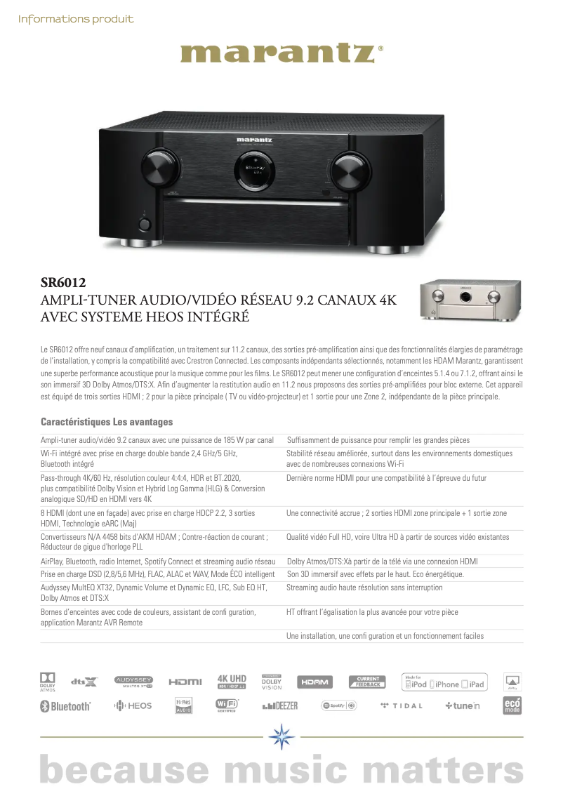 Imagen de la primera página del manual del dispositivo SR6012