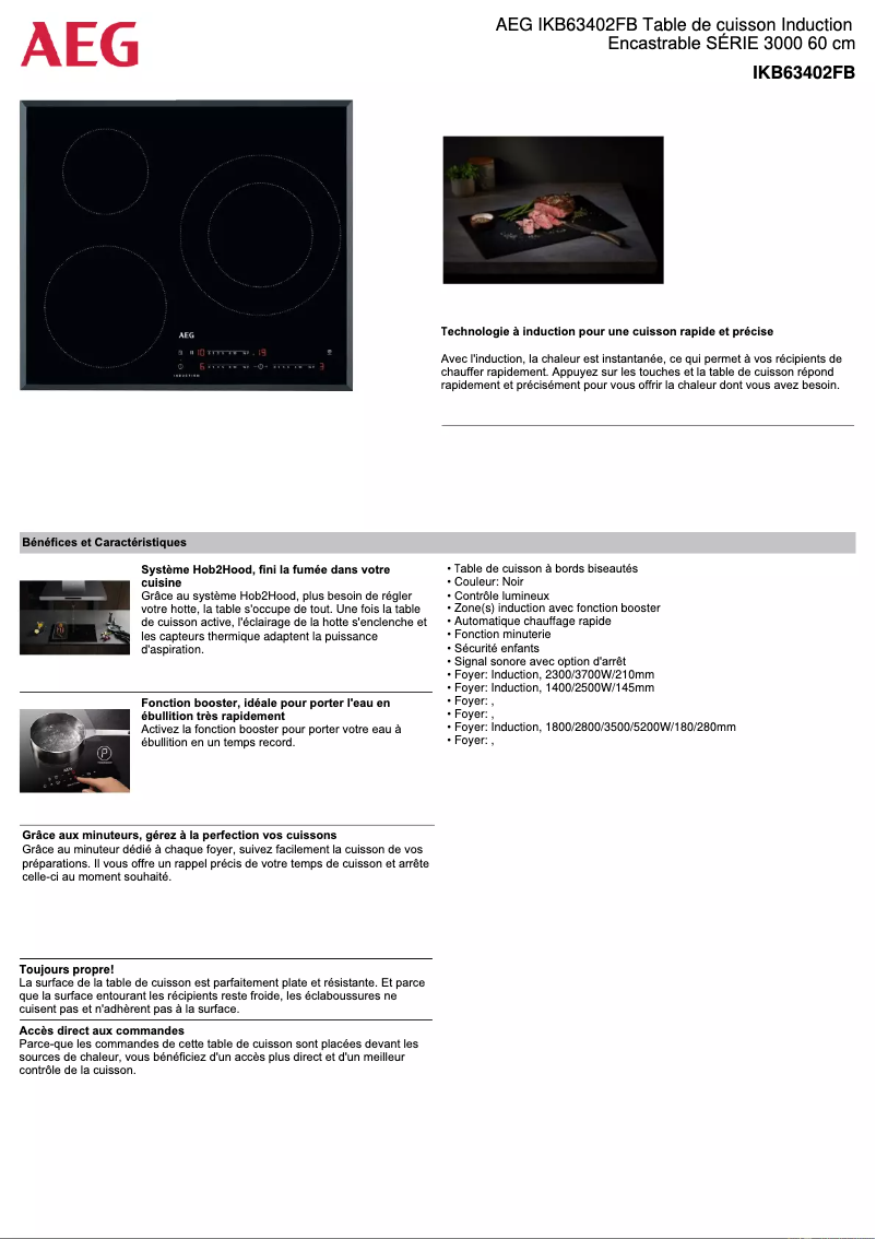 Image de la première page du manuel de l'appareil IKB63402FB