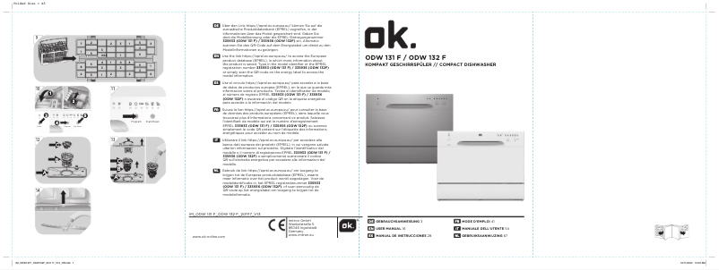 Image de la première page du manuel de l'appareil ODW 131 F