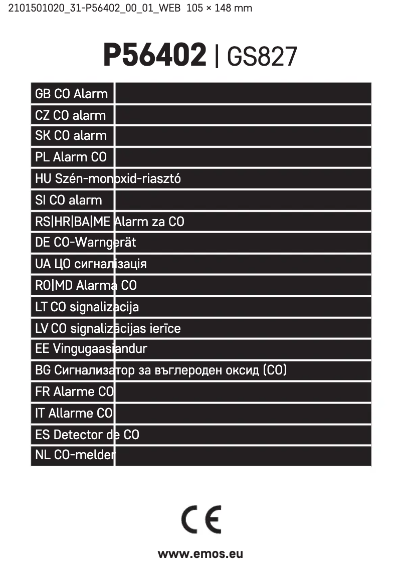 Page 1 de la notice Manuel utilisateur Emos P56402