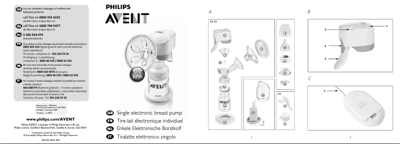 Image de la première page du manuel de l'appareil AVENT SCD282