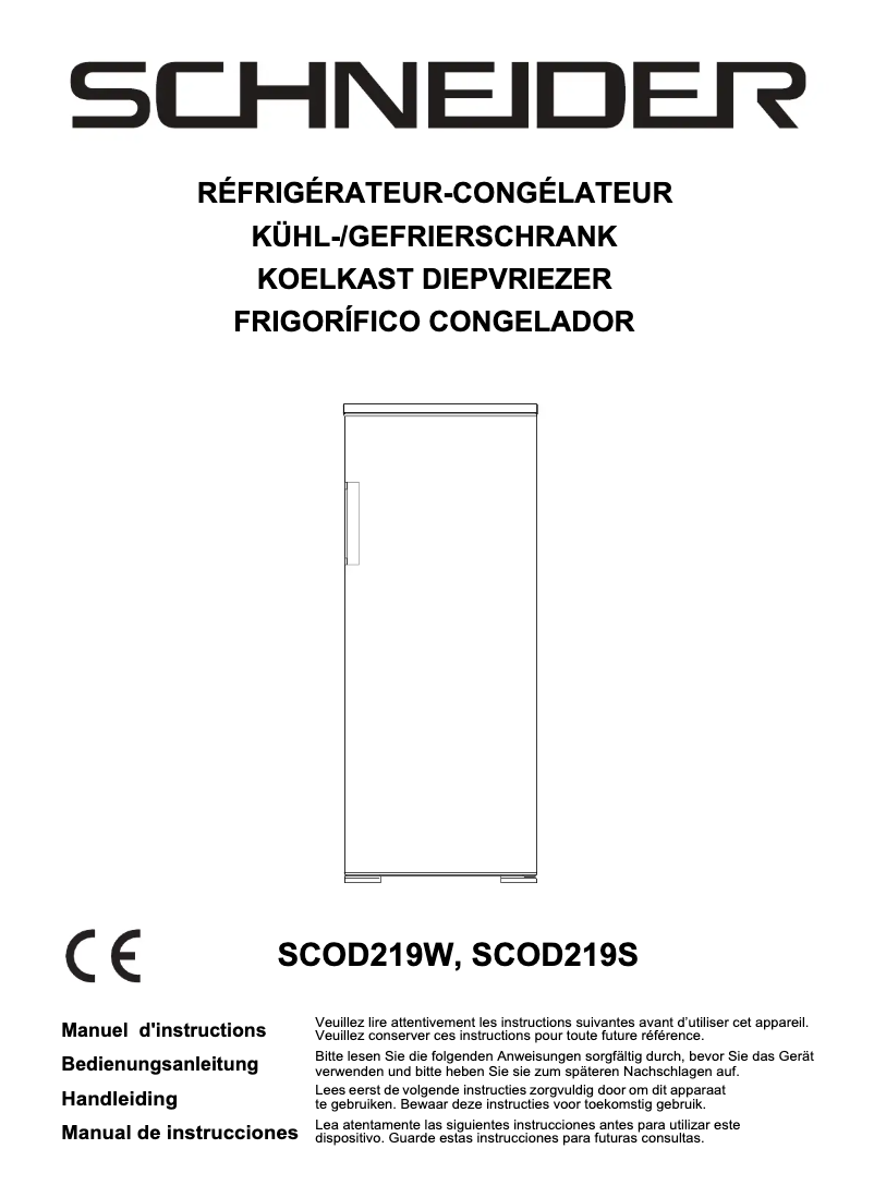 Image de la première page du manuel de l'appareil SCOD219S