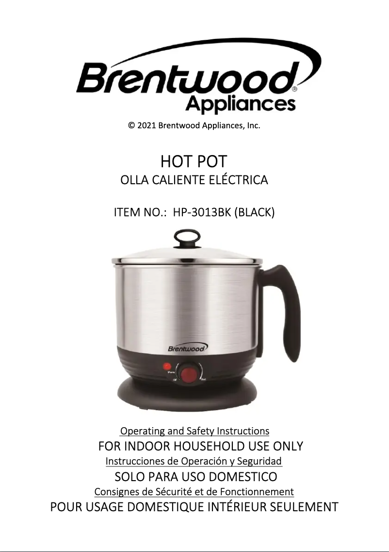 Image de la première page du manuel de l'appareil HP-3013BK