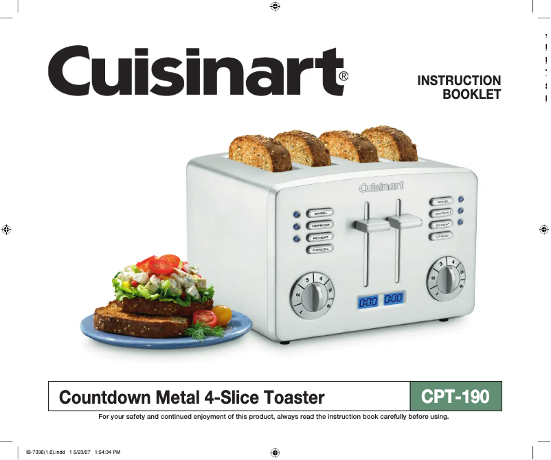 Page n°1 - Manuel utilisateur Cuisinart Countdown Metal CPT-190