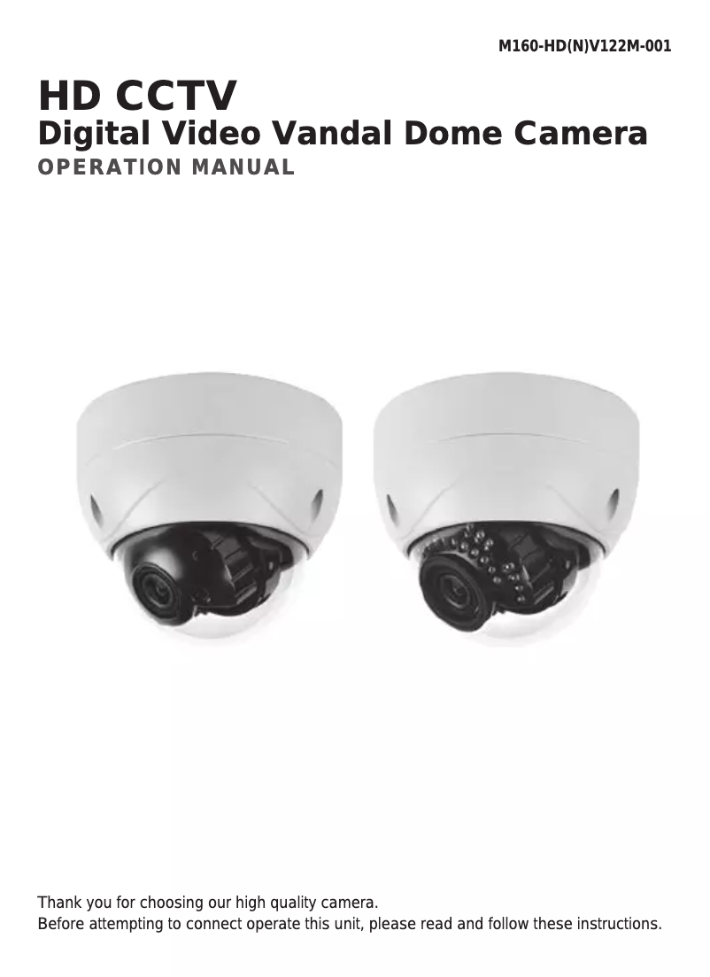 Page n°1 - Manuel utilisateur KT&C KPC-HDV122M