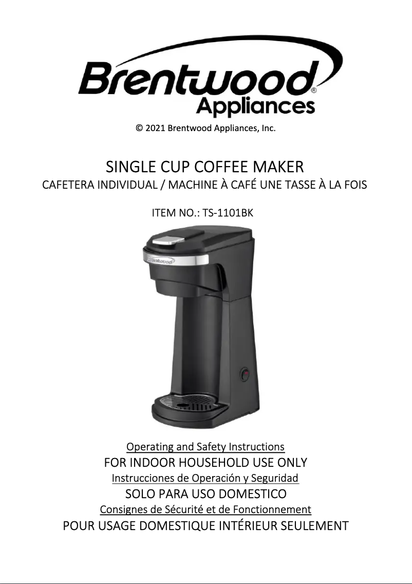 Image de la première page du manuel de l'appareil TS-1101BK