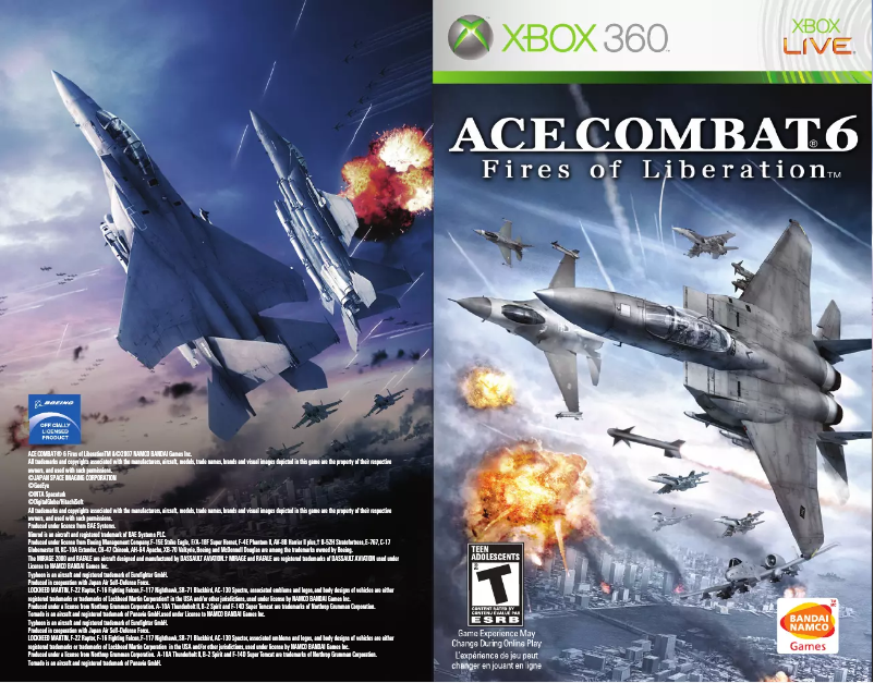 Page 1 de la notice Manuel utilisateur Microsoft Ace Combat 6 - Fires of Liberation (Xbox 360)