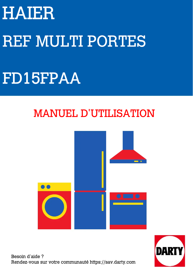 Page n°1 - Manuel utilisateur Haier FD15FPAA