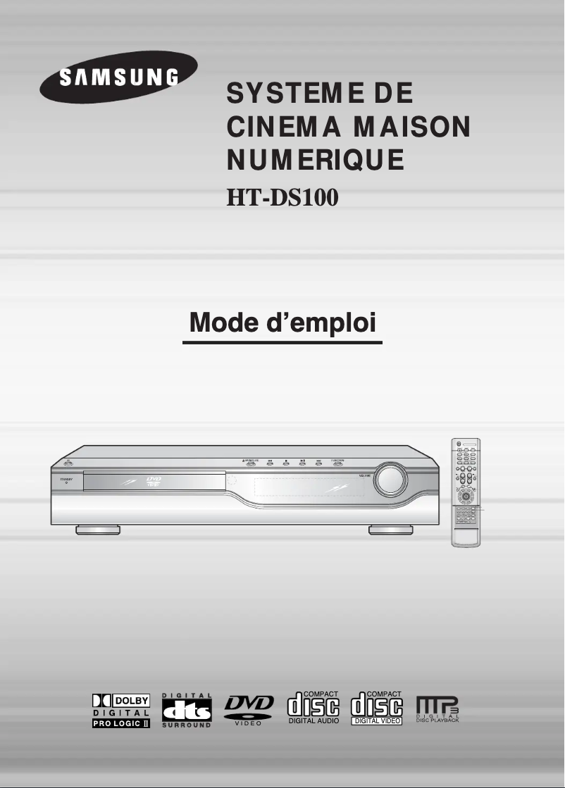 Image de la première page du manuel de l'appareil HT-DS100