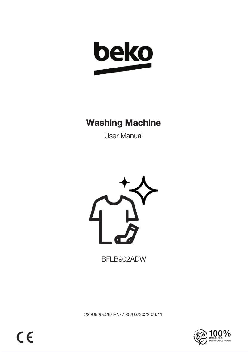 Page 1 de la notice Manuel utilisateur Beko BFLB902ADW