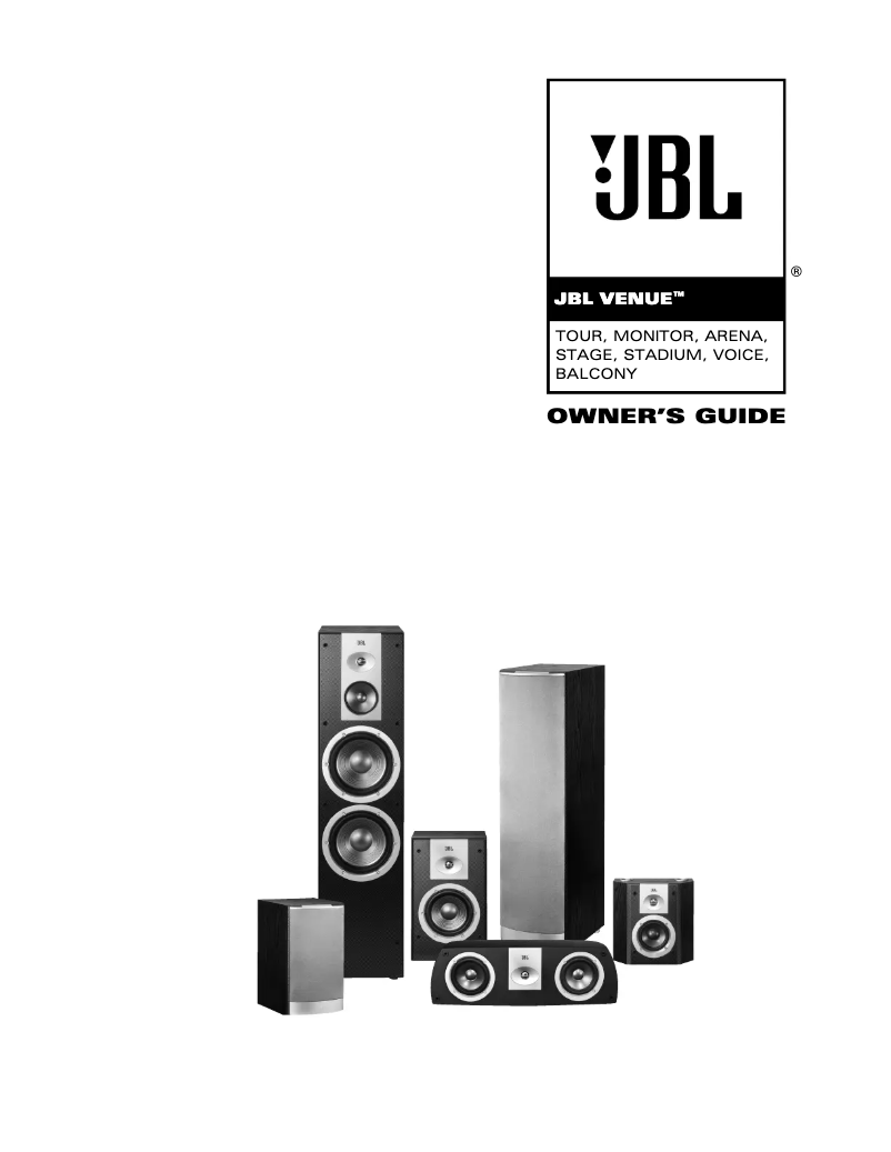 Page n°1 - Manuel utilisateur JBL Venue Monitor
