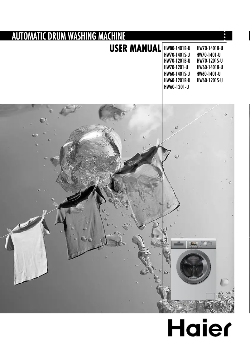 Página 1 del manual Manual de usuario Haier HW80-1401B