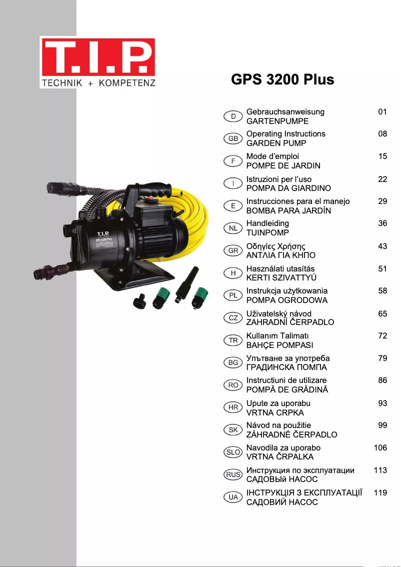 Page 1 de la notice Manuel utilisateur T.I.P. GPS 3200 Plus