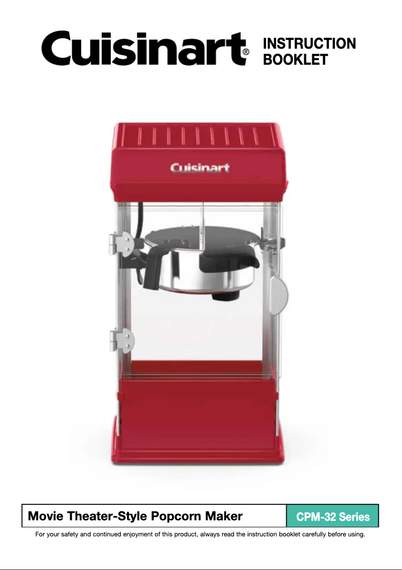 Page n°1 - Manuel utilisateur Cuisinart CPM-32