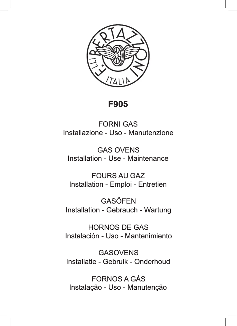 Page 1 de la notice Manuel utilisateur Bertazzoni F905PROGKX