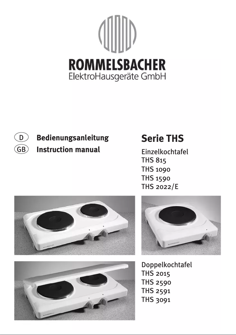 Página 1 del manual Manual de usuario Rommelsbacher THS 2591
