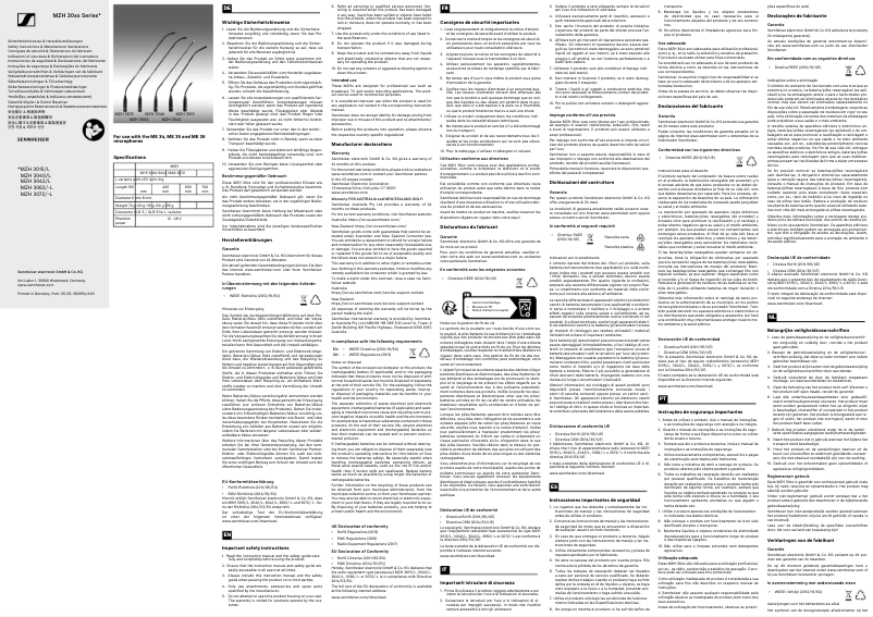 Image de la première page du manuel de l'appareil MZH 3072