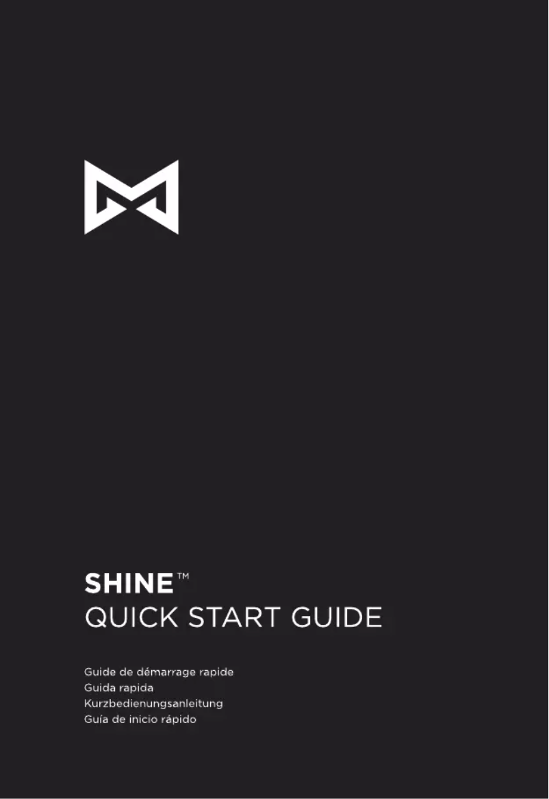 Image de la première page du manuel de l'appareil Shine