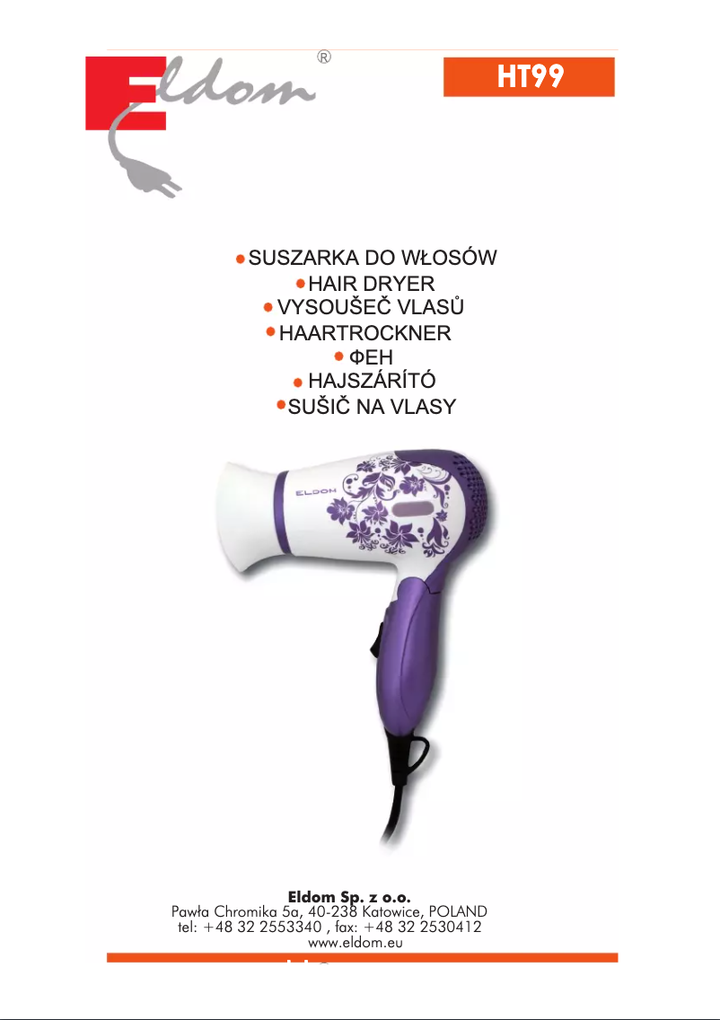 Image de la première page du manuel de l'appareil HT99