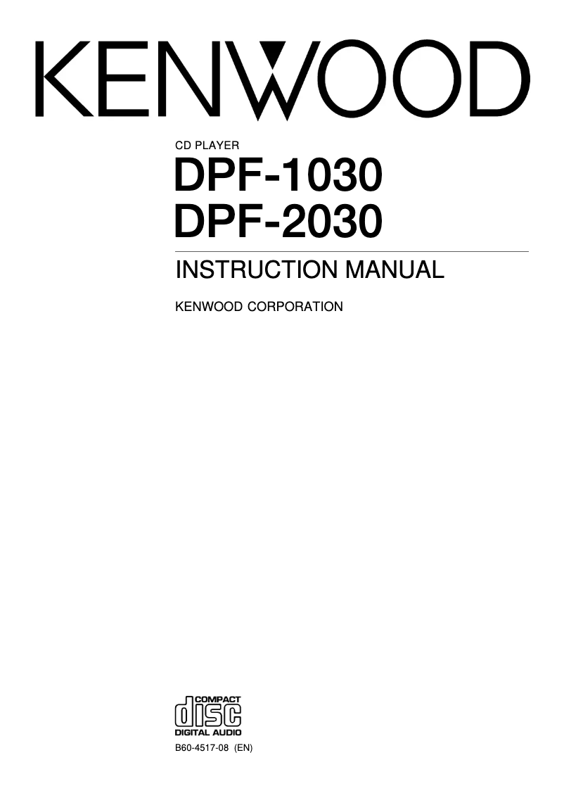 Page 1 de la notice Manuel utilisateur Kenwood DPF-2030