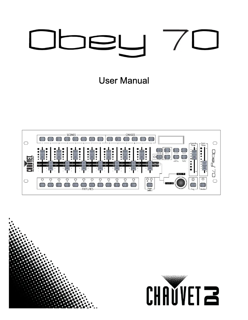 Image de la première page du manuel de l'appareil OBEY 70