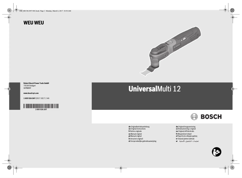 Page n°1 - Manuel utilisateur Bosch UniversalMulti 12