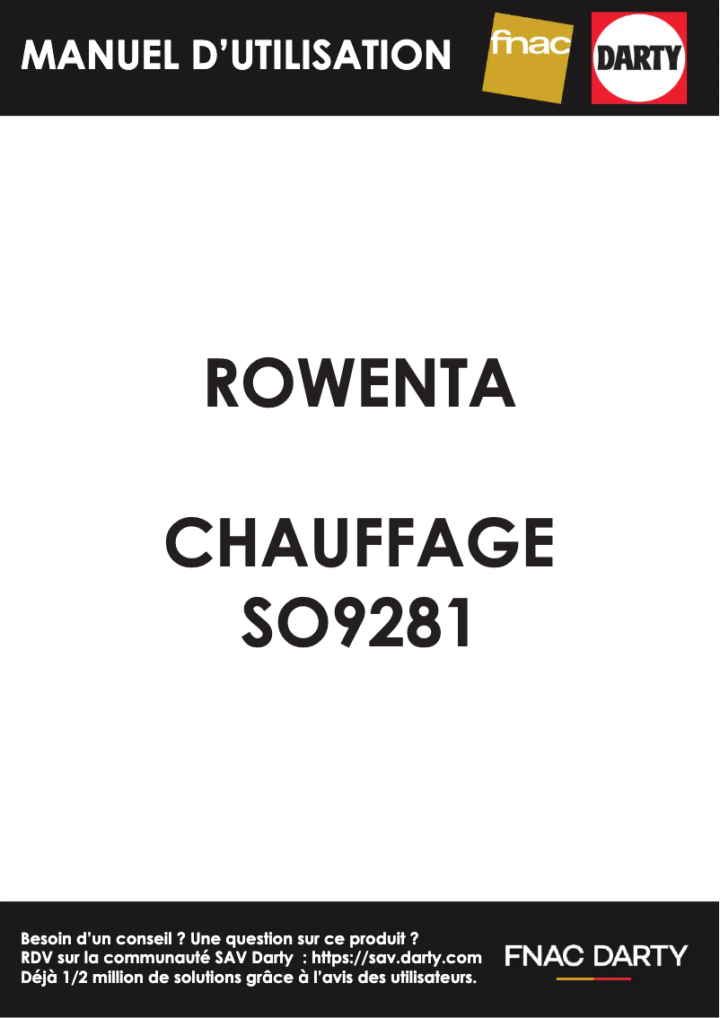 Image de la première page du manuel de l'appareil Mini Excel Aqua SO9281