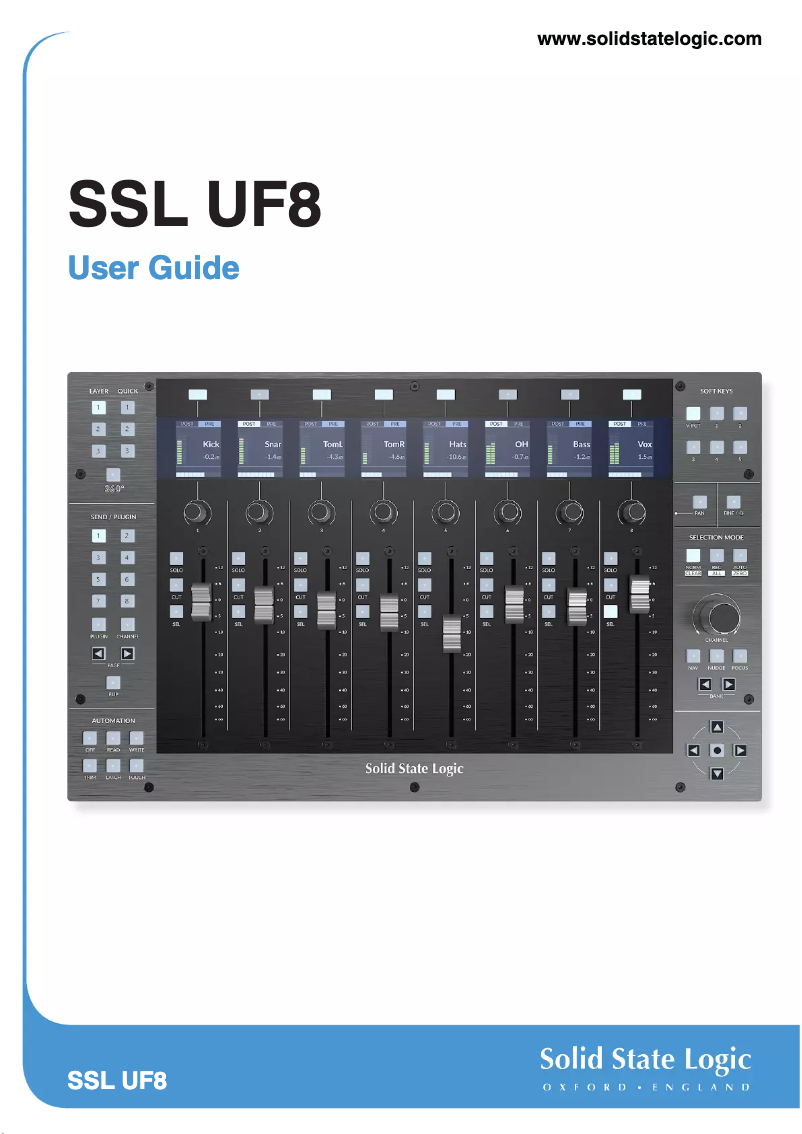 Image de la première page du manuel de l'appareil UF8