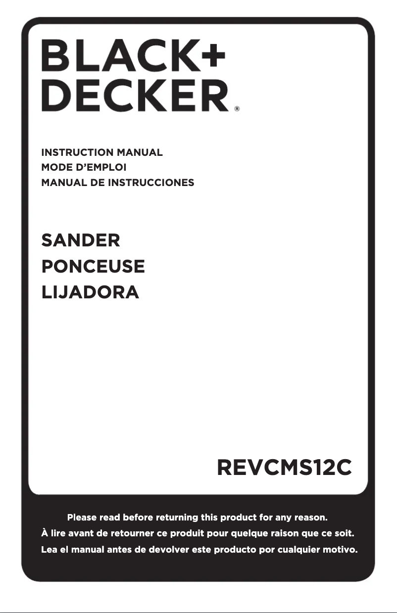 Page 1 de la notice Manuel utilisateur Black & Decker REVCMS12C