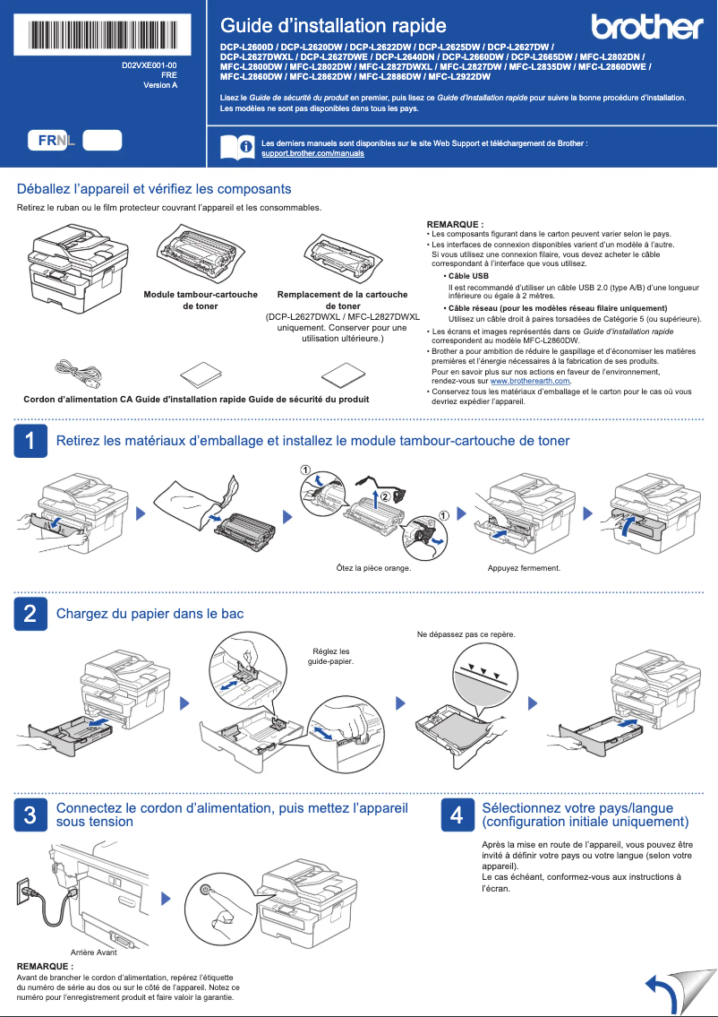 Page n°1 - Manuel utilisateur Brother DCP-L2627DWE