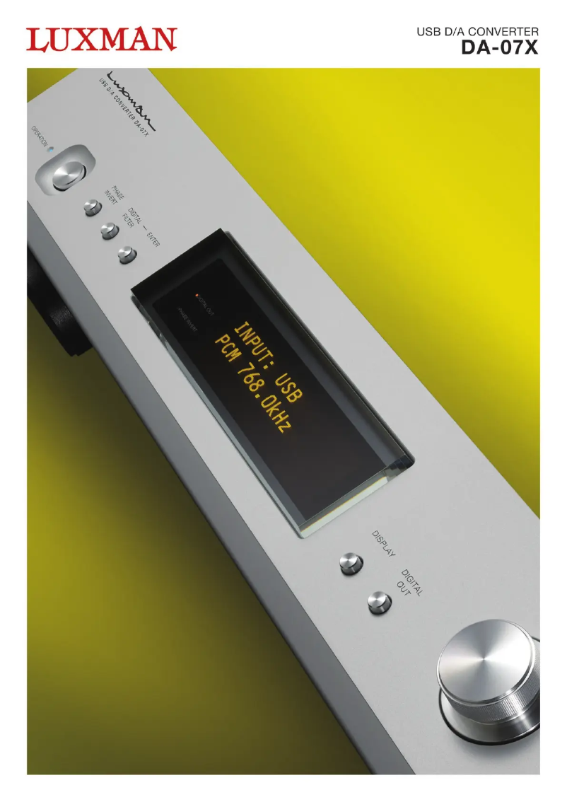 Page 1 de la notice Manuel utilisateur Luxman DA-07X