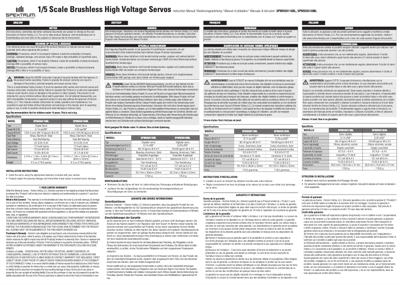 First page image of the manual for S9110BL