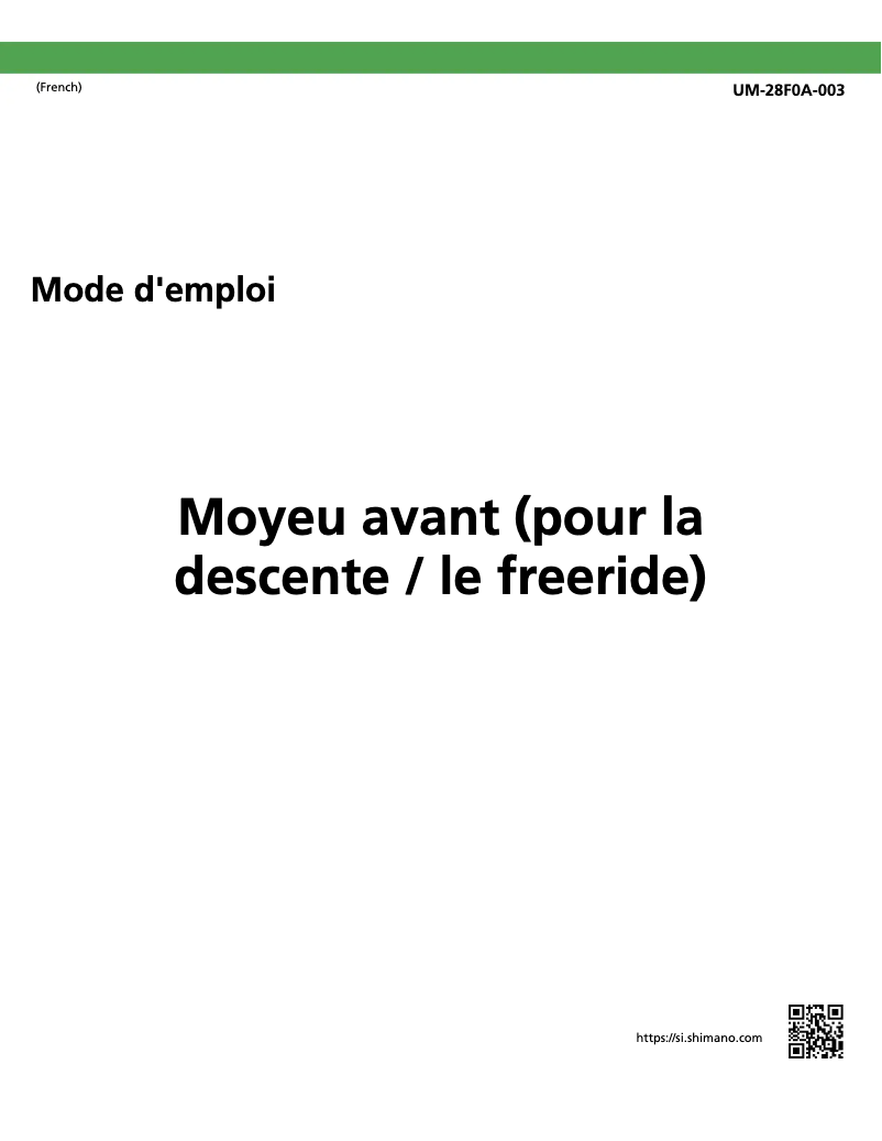 Página 1 del manual Manual de usuario Shimano HB-M640