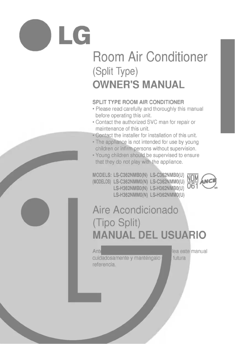 Page n°1 - Manuel utilisateur LG LS-C362NMM0