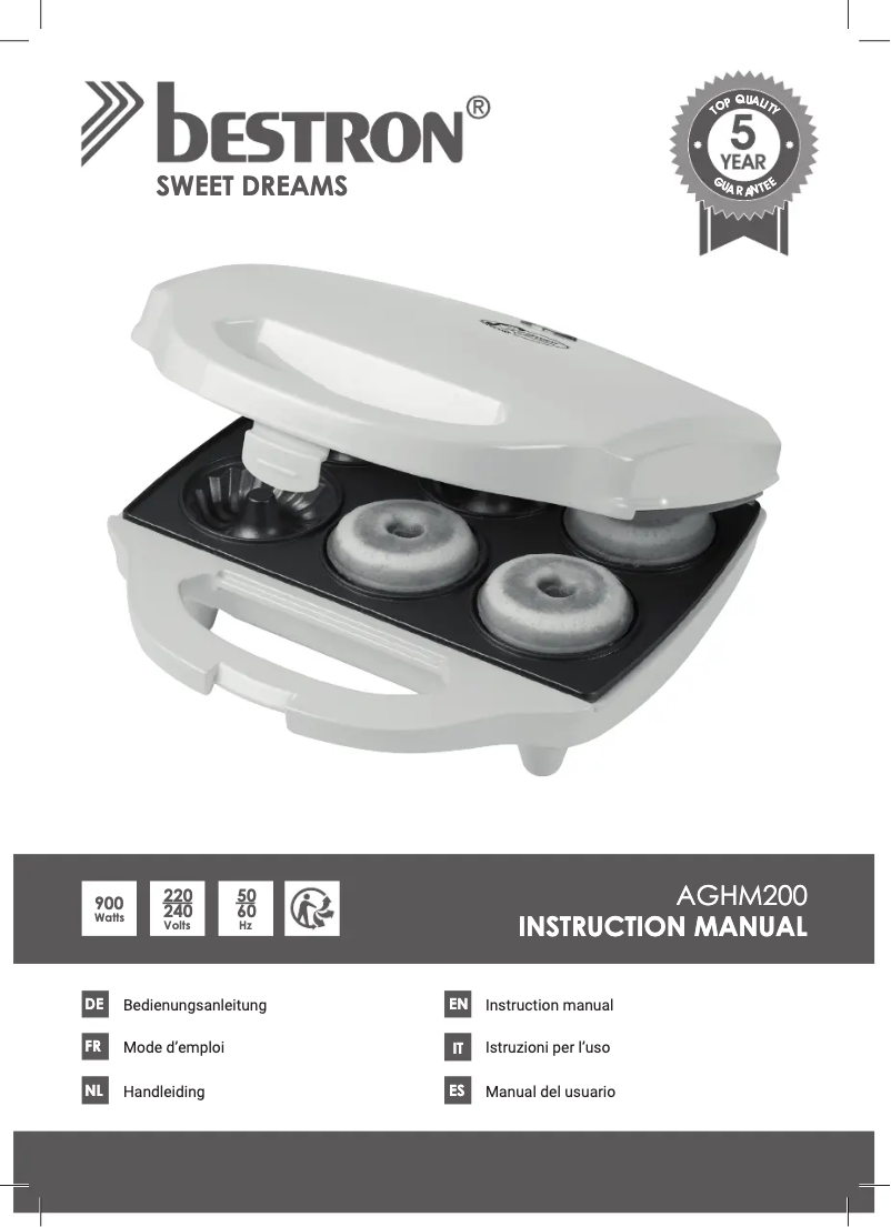 Page 1 de la notice Manuel utilisateur Bestron Sweet Dreams AGHM200
