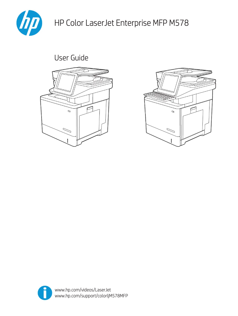 Page n°1 - Manuel utilisateur HP Color LaserJet Enterprise Flow M578c