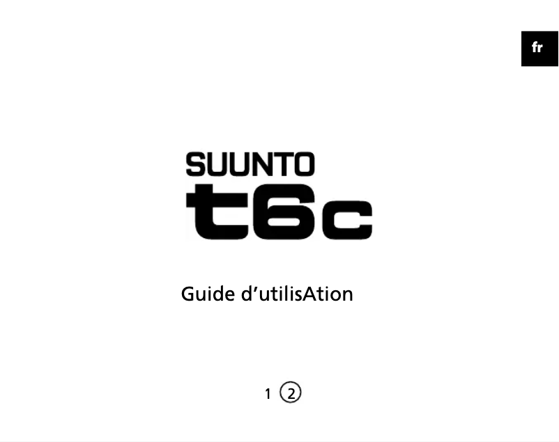 Page 1 de la notice Manuel utilisateur Suunto T6c