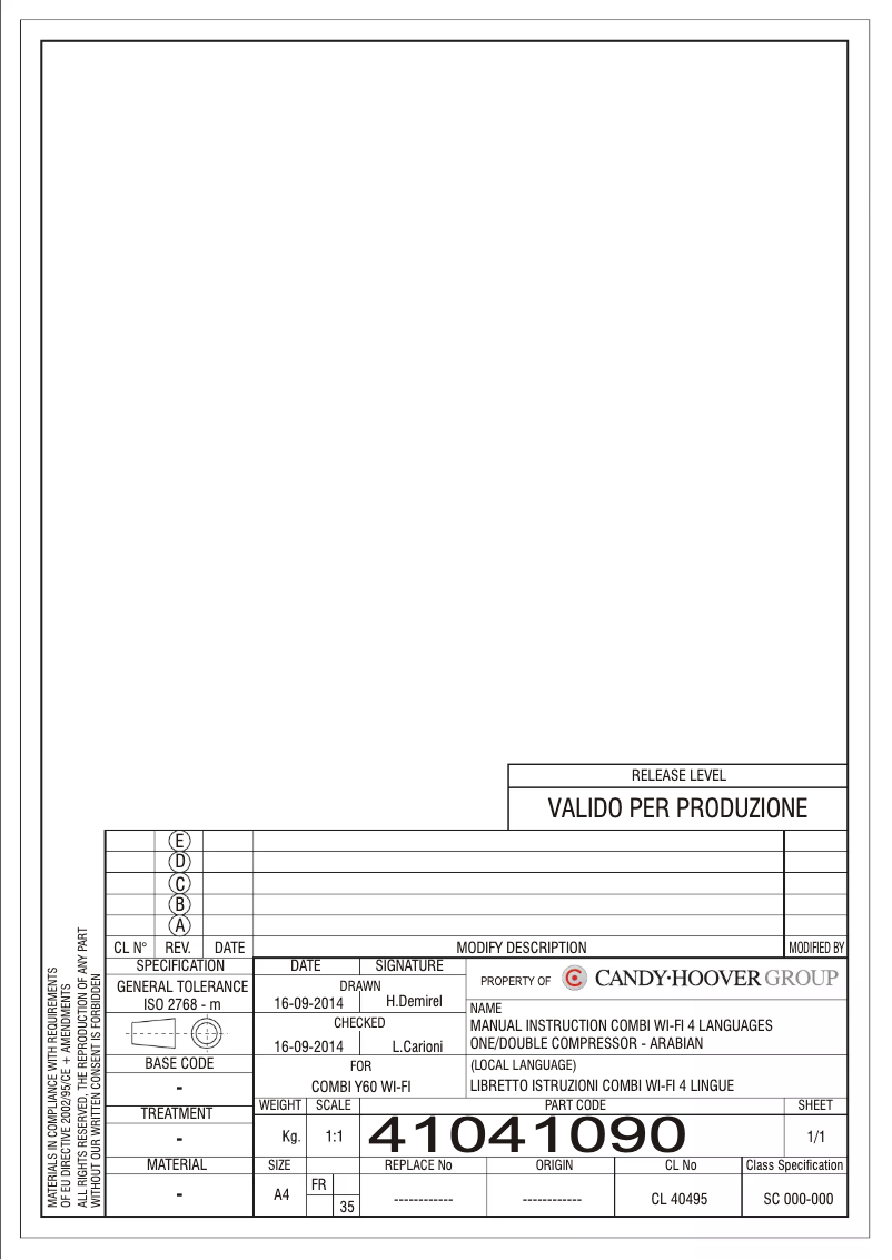 Image de la première page du manuel de l'appareil CF 18S WIFI