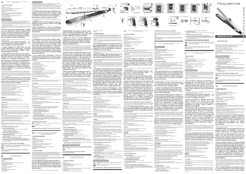 Imagen de la primera página del manual del dispositivo Premium Care Liss&Curl SF7660F0