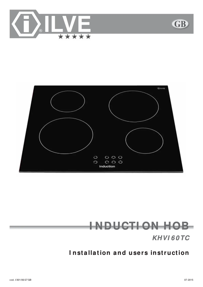 Page n°1 - Manuel utilisateur Ilve KHVI60TC
