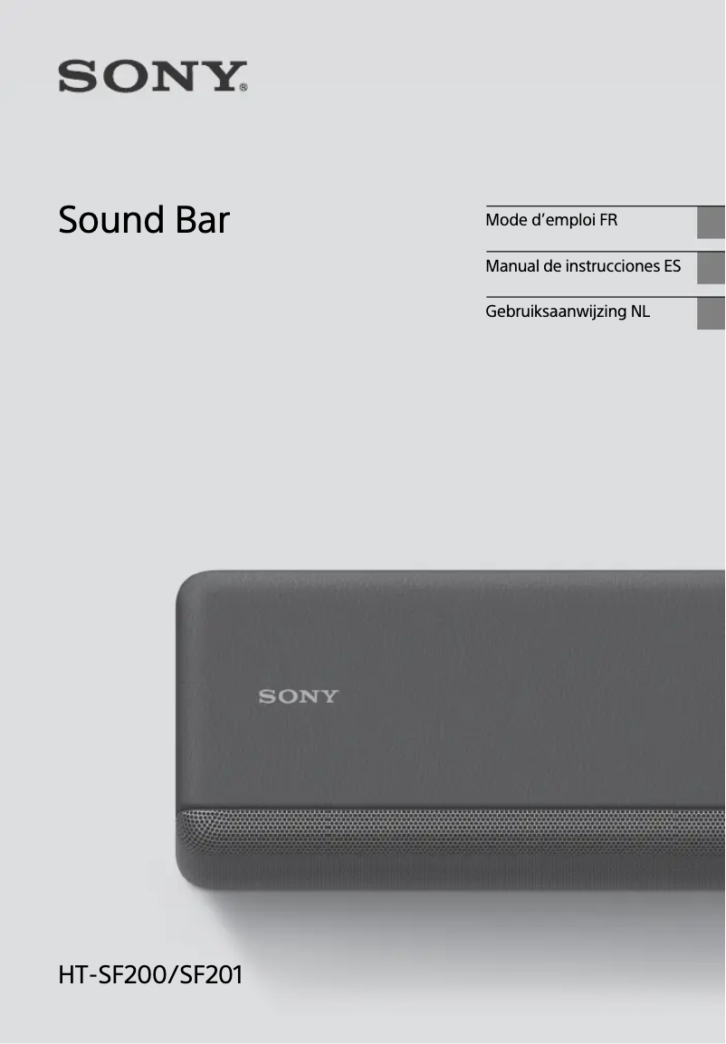 Page n°1 - Manuel utilisateur Sony HT-SF201
