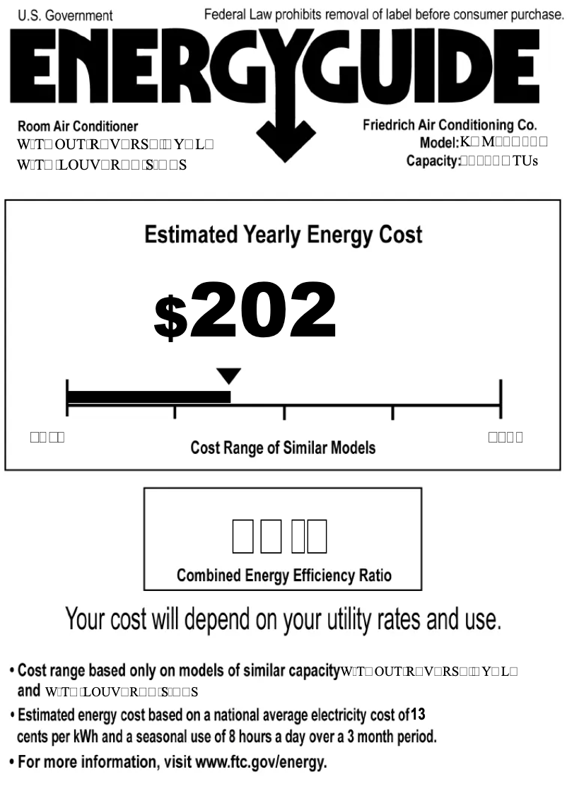 Page n°1 - Label énergétique Friedrich KCM21A30A