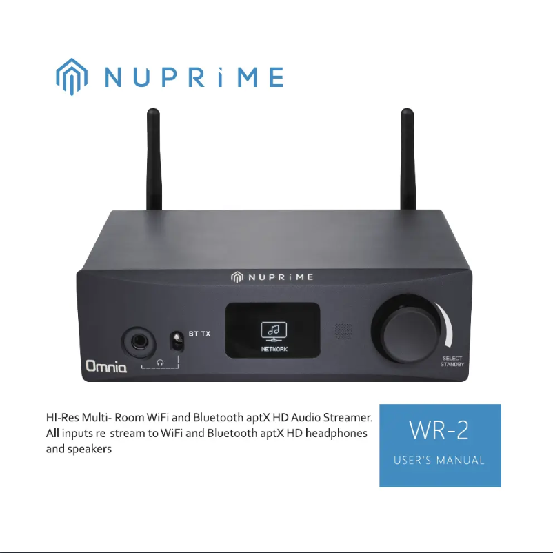 Page 1 de la notice Manuel utilisateur NuPrime Omnia WR-2
