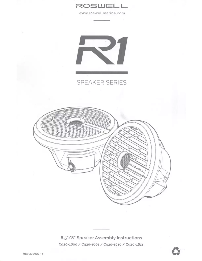 Page 1 de la notice Manuel utilisateur Roswell R1 8