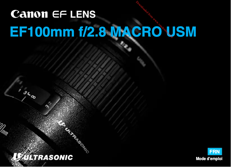 Page 1 de la notice Manuel utilisateur Canon EF 100mm f/2.8 Macro USM